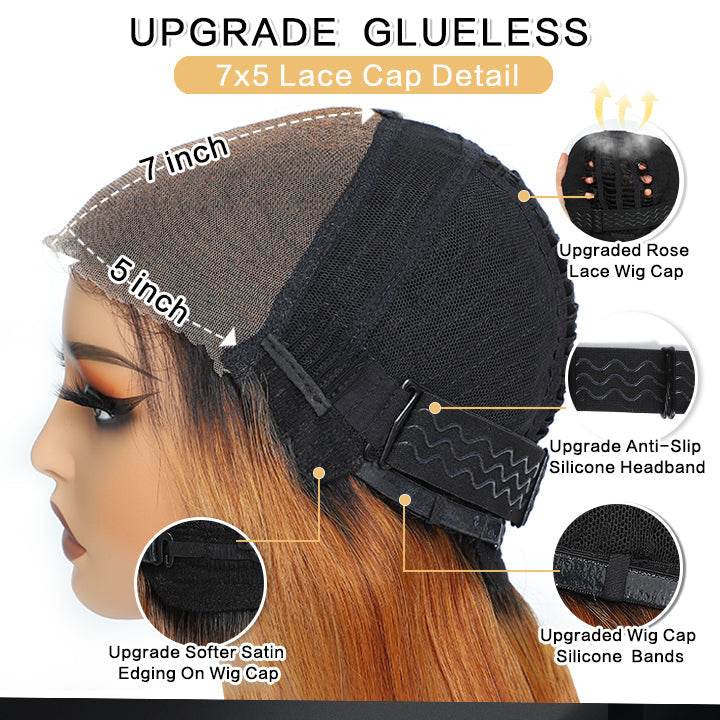 Ombre Highlight Deep Wave Wig – 13x4 HD Lace Front, Glueless Human Hair, Pre-Plucked for Women - Majesty Wig