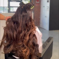 Chestnut Brown Highlight Glueless Body Wave 13x4 Lace Front Wig - Majesty Wig
