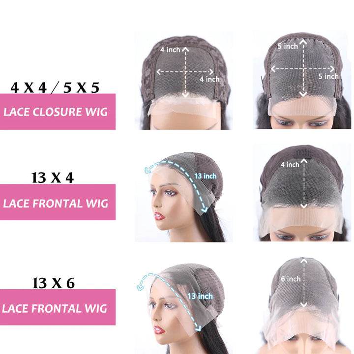 Glueless 5x5 Lace Closure Wig – Ombre Human Hair with Natural Loose Deep Waves & Crimped Texture - Majesty Wig