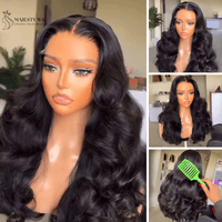 Glueless Body Wave Human Hair Lace Front Wig (13x4) - Majesty Wig