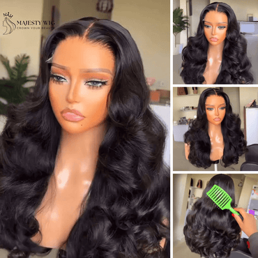 Glueless Body Wave Human Hair Lace Front Wig (13x4) - Majesty Wig