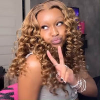 Glueless Bouncy Curly Lace Front Wig – 13x4 Transparent Pre-Plucked Human Hair Wig for Women - Majesty Wig