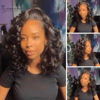 Glueless Bouncy Loose Wave Bob Wig with Lace Front - Majesty Wig