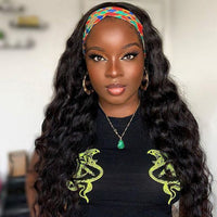 Loose Wave Headband Wig – 100% Human Hair, Glueless Wig with Multiple Headbands