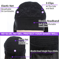 Loose Wave Headband Wig – 100% Human Hair, Glueless Wig with Multiple Headbands