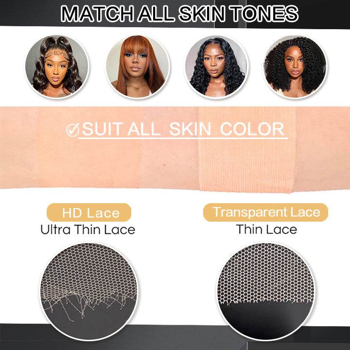 Ombre Highlight Deep Wave Wig – 13x4 HD Lace Front, Glueless Human Hair, Pre-Plucked for Women - Majesty Wig