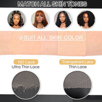Ombre Highlight Deep Wave Wig – 13x4 HD Lace Front, Glueless Human Hair, Pre-Plucked for Women - Majesty Wig